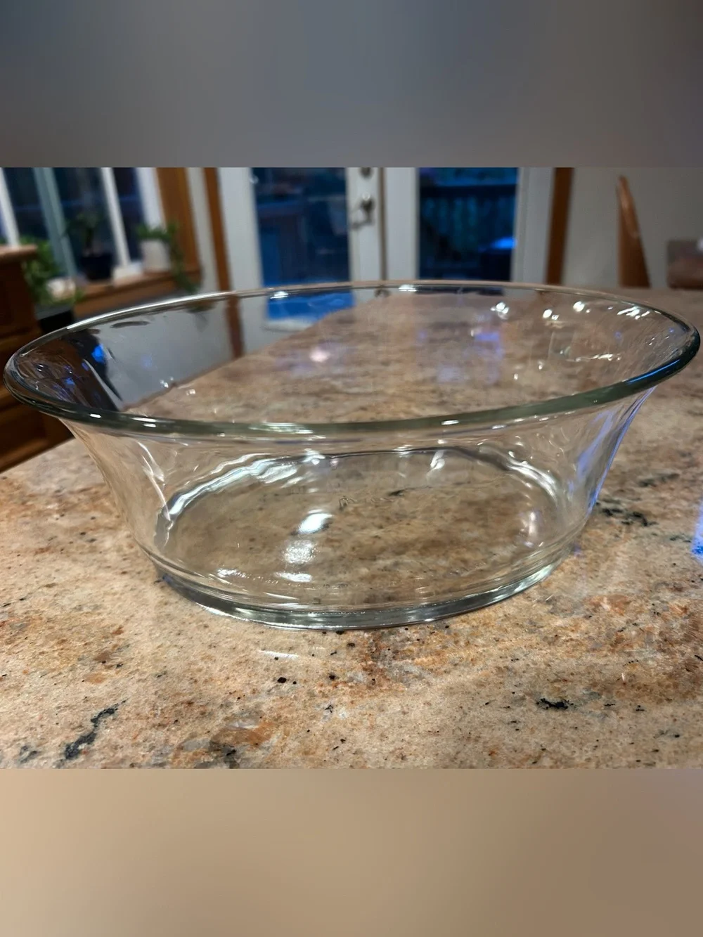 Pyrex #8501 3.2Qt Oval Clear Glass Ovenware Serving Dish Fluted Edge Flawless